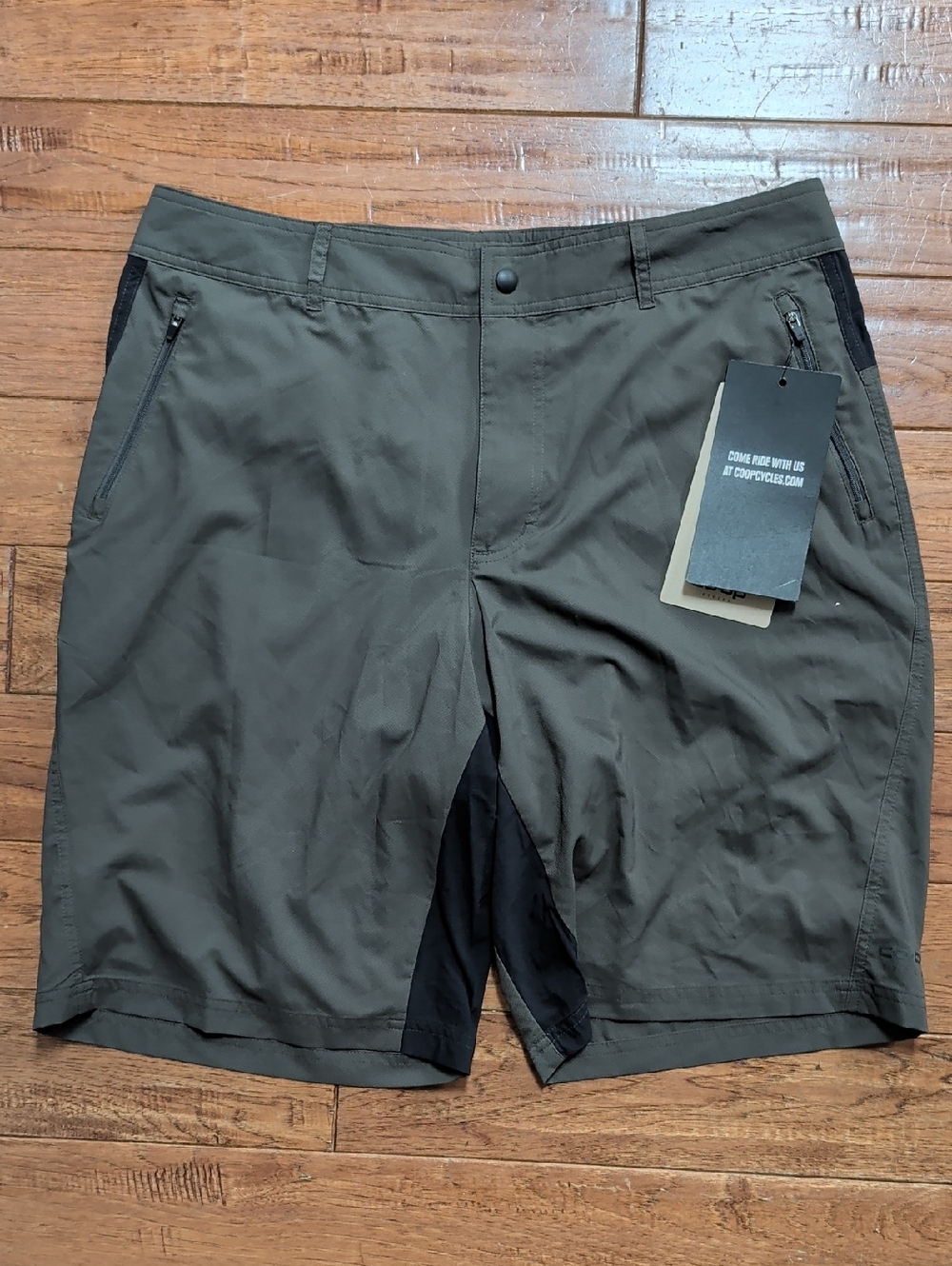 Co-op Cycles DRT Mountain Men's Olive Green Performance Shorts with Black Panels